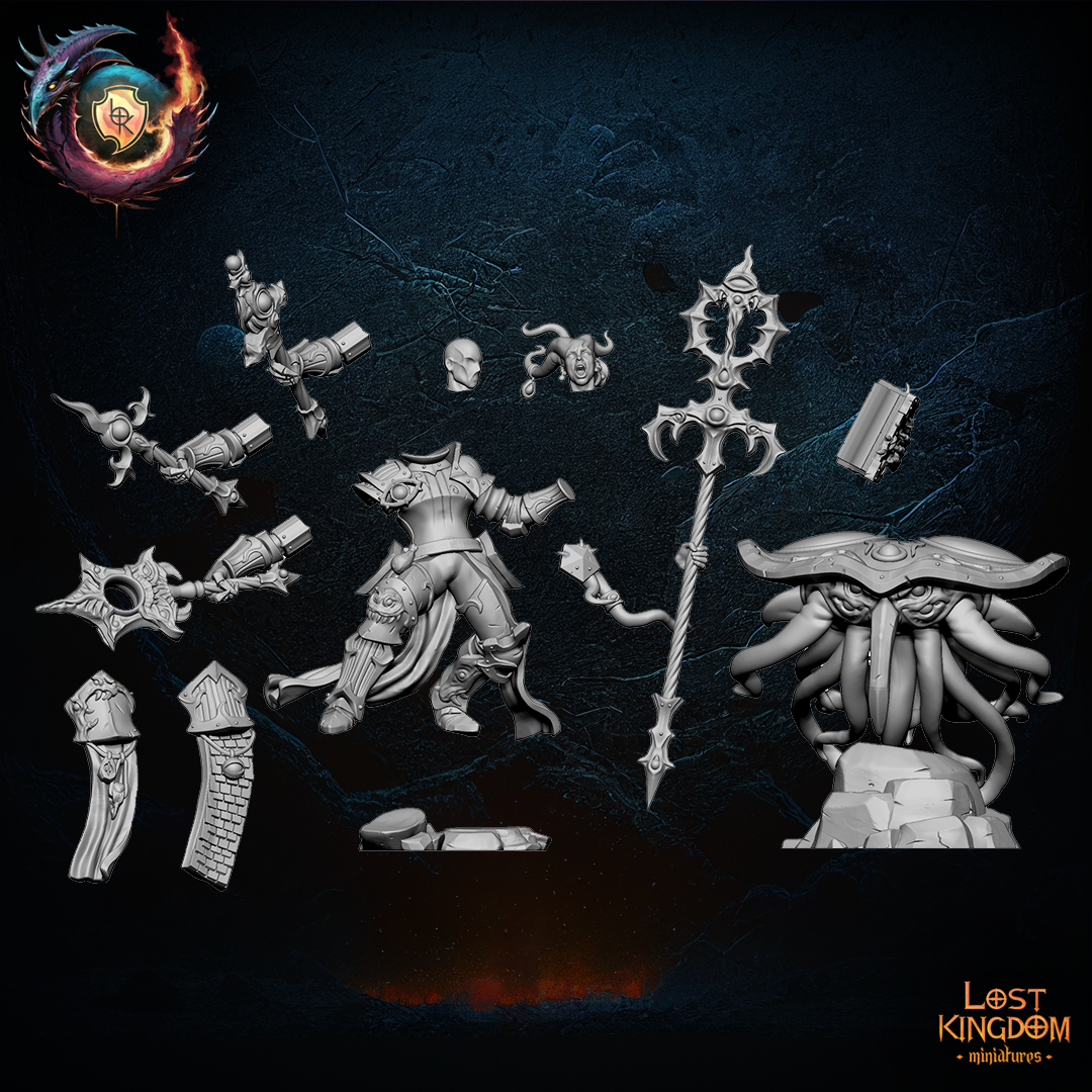 Chaos Magus on Demon Disk | Several Model Variants | Transfiguration Forces | Lost Kingdom Miniatures | Kings of War | Tabletop