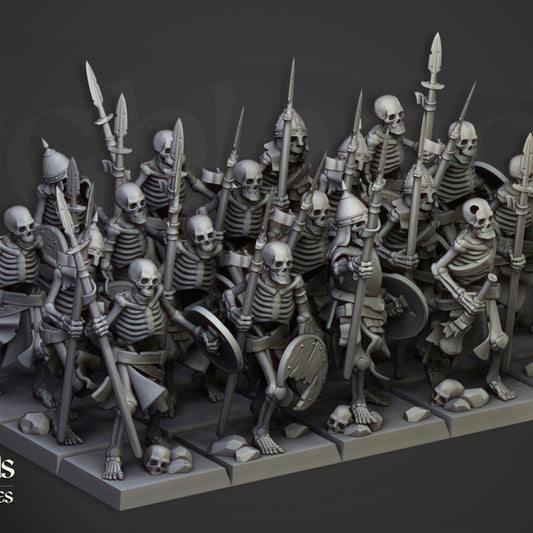 Skeleton spearmen regiment alternate view