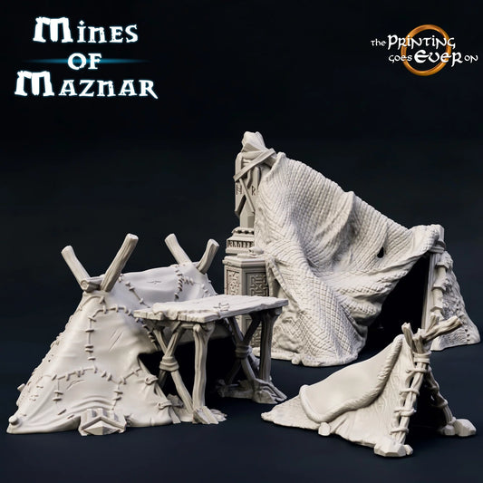 Goblin Tents | The Mines | Mines of Maznar  |  MESBG