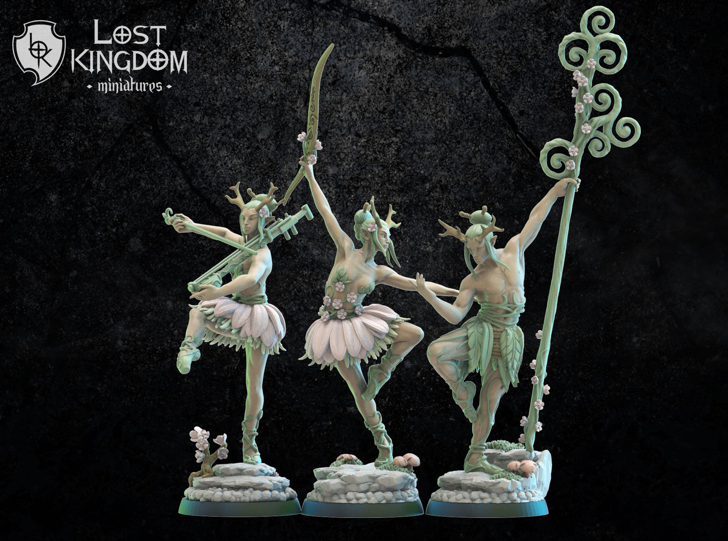Bareetachi Dancers Command Group | Mori / Wood Elves | Lost Kingdom Miniatures