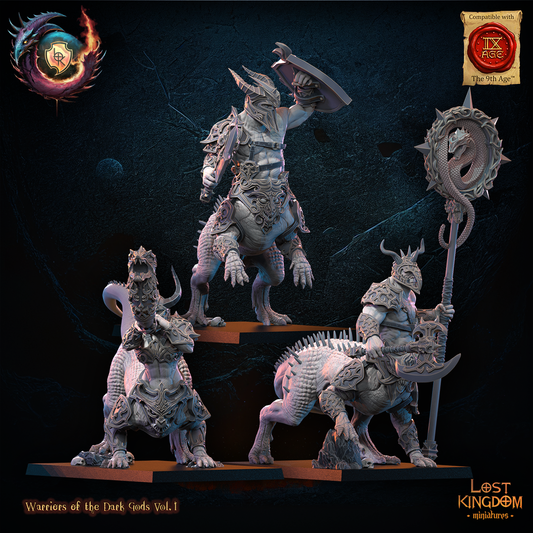 Feldrak Command Group | Warriors of the Dark Gods (Unaligned) | Lost Kingdom Miniatures