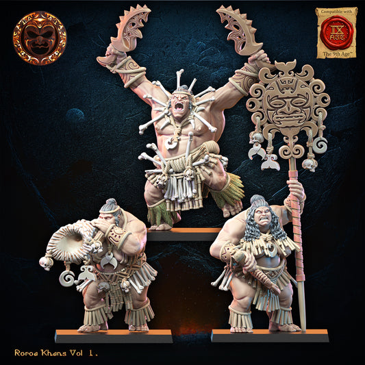 Roroa Unit Command Group | Roroa Khans | Lost Kingdom Miniatures