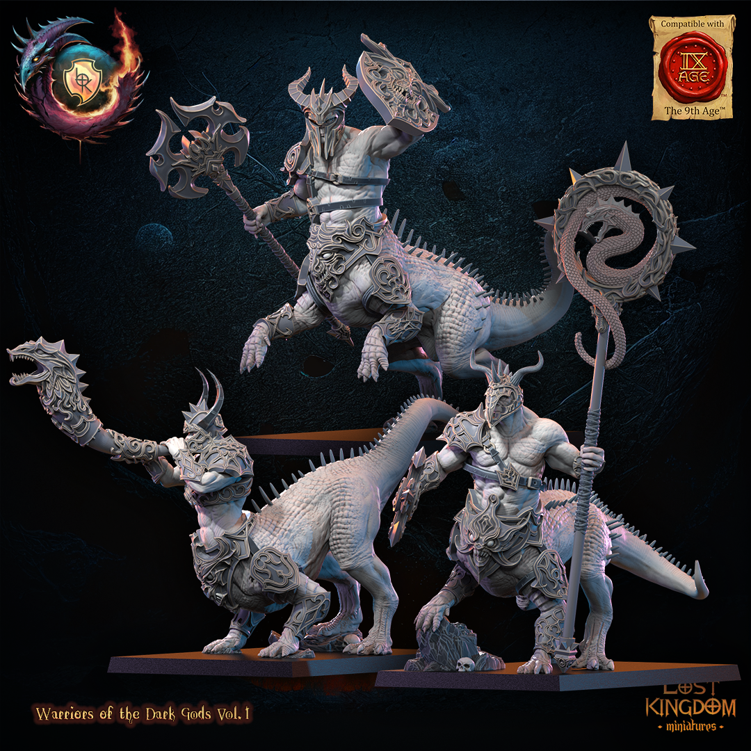 Feldrak Command Group | Warriors of the Dark Gods (Unaligned) | Lost Kingdom Miniatures