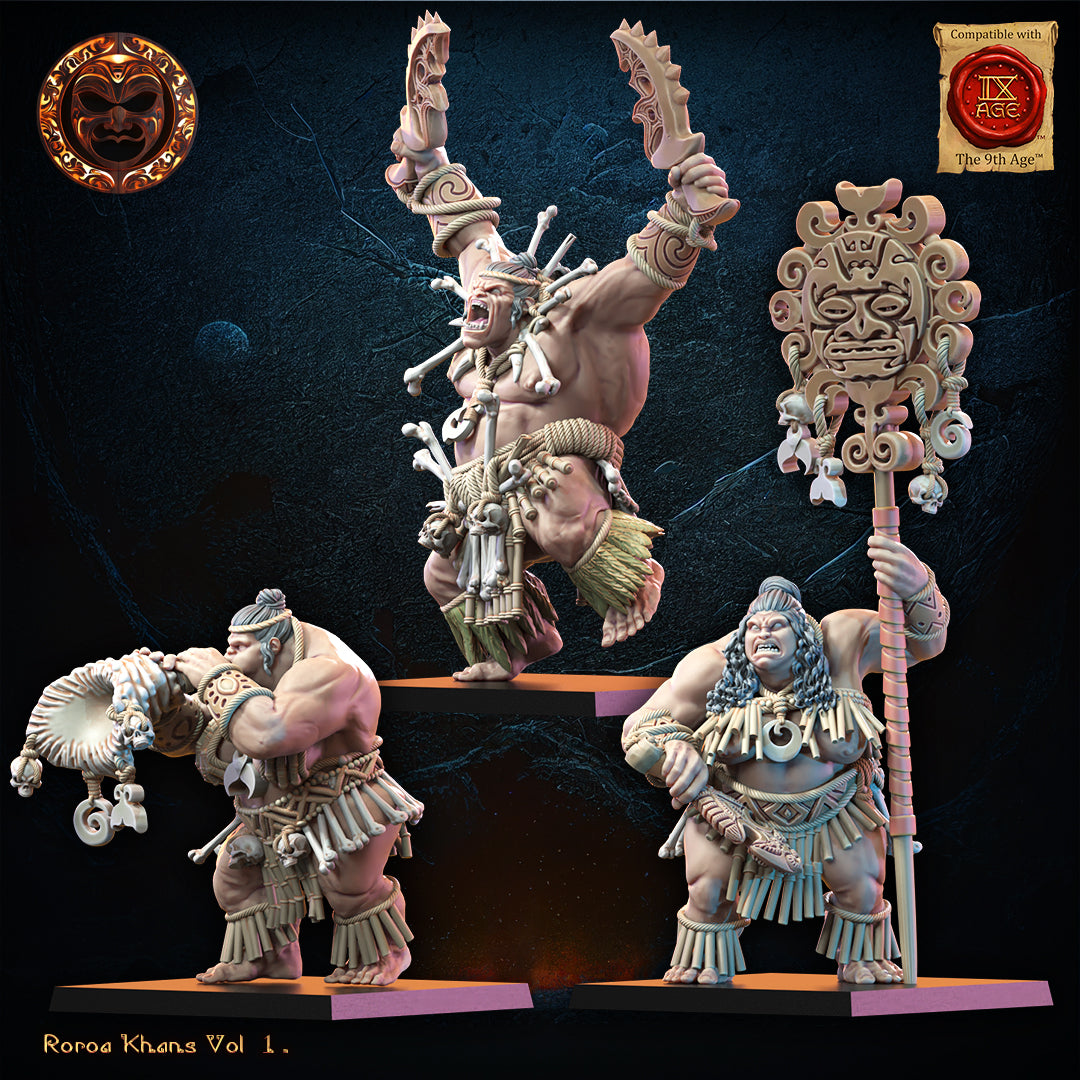 Roroa Unit Command Group | Roroa Khans | Lost Kingdom Miniatures