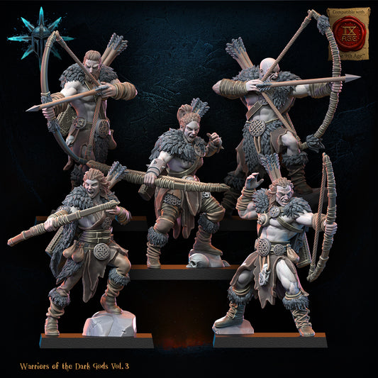 Barbarian Regiment with Bows | Warriors of the Dark Gods | Lost Kingdom Miniatures