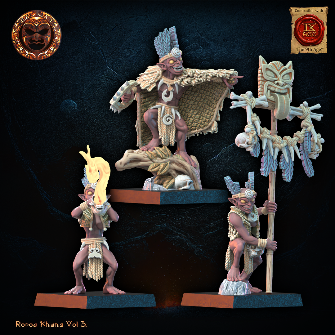 Yarablin Command Group | Roroa Khans | Lost Kingdom Miniatures