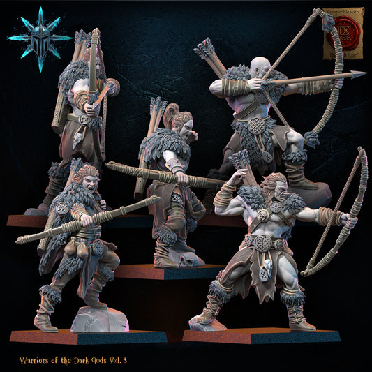 Barbarian Regiment with Bows | Warriors of the Dark Gods | Lost Kingdom Miniatures