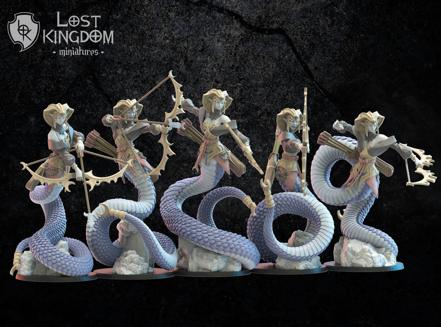 Naga Yumi Regiment | Night Elves / Dark Elves | Lost Kingdom Miniatures | Tabletop Gaming | Pathfinder