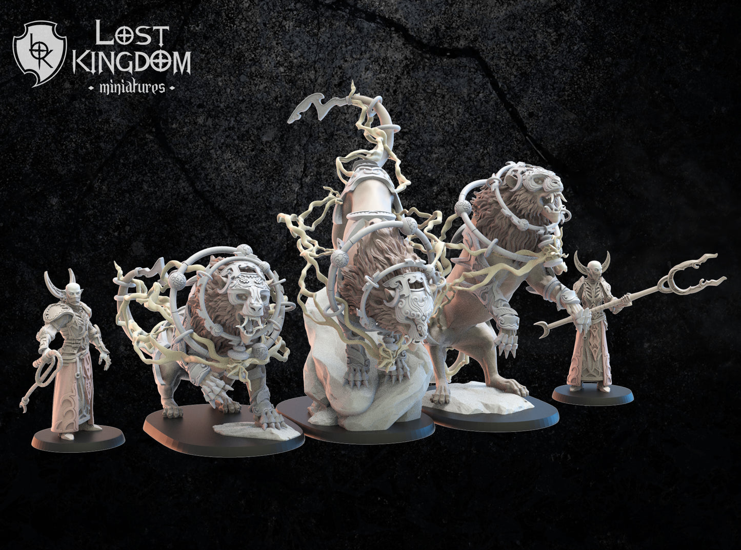 Raijus and Slavers | Night Elves / Dark Elves | Lost Kingdom Miniatures | Tabletop Gaming | Pathfinder