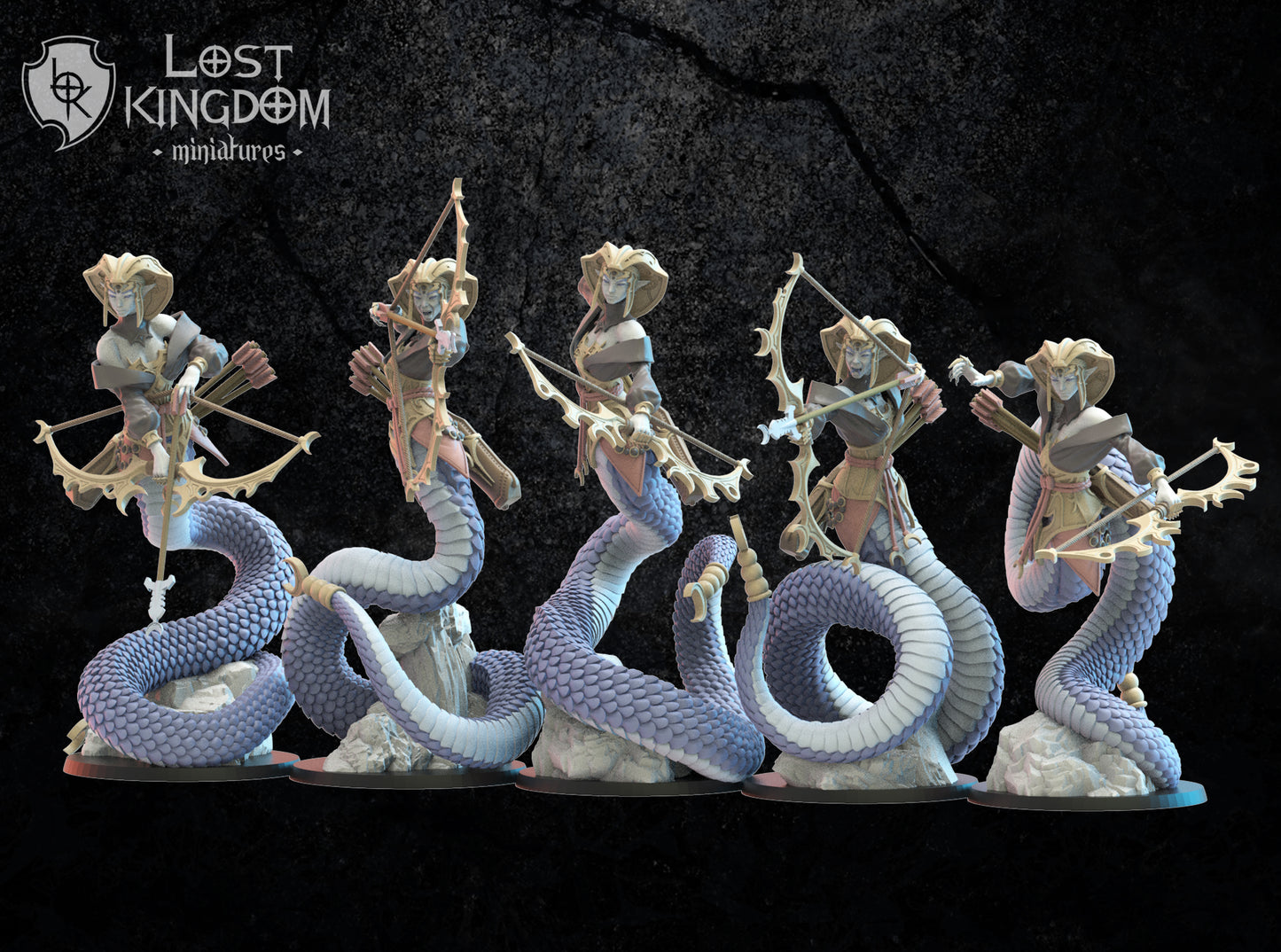 Naga Yumi Regiment | Night Elves / Dark Elves | Lost Kingdom Miniatures | Tabletop Gaming | Pathfinder
