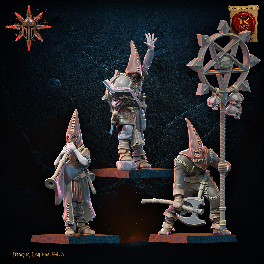 Cultists Command Group | Demon Legions | Lost Kingdom Miniatures