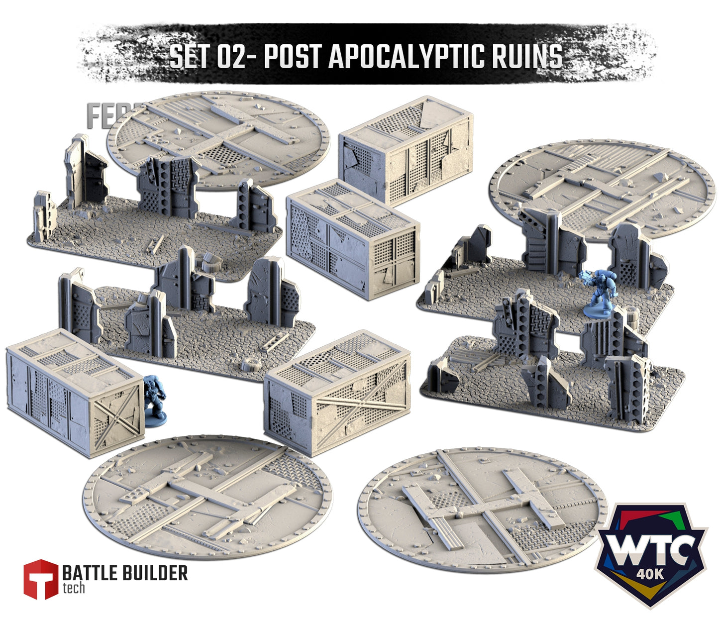 WTC Compatible Post-Apocalyptic Scatter | Scatter Terrain | Txarli Factory | Table Top Gaming