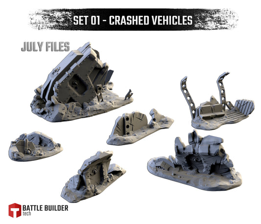 Crashed Vehicles | Scatter Terrain | Txarli Factory  | Table Top Gaming