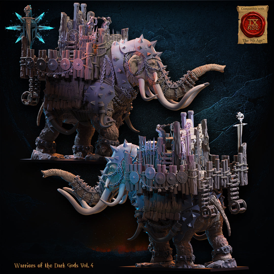 Wasteland War Mammoth | Warriors of the Dark Gods | Lost Kingdom Miniatures