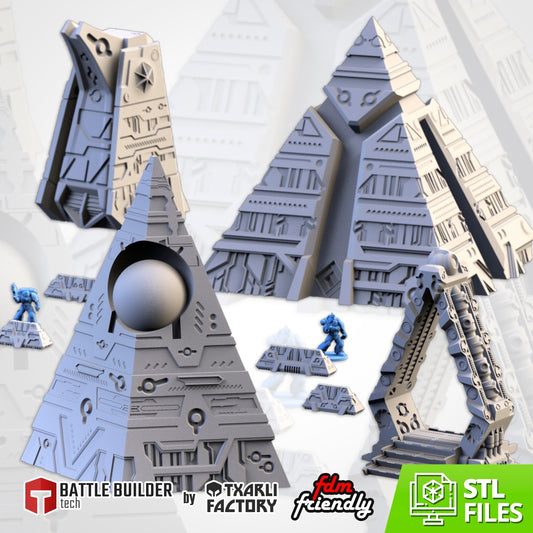 Xeno Monoliths Portals and Barricades | Scatter Terrain | Txarli Factory   | Table Top Gaming