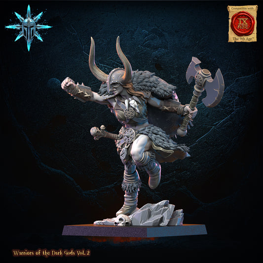 Female Barbarian Chief | Warriors of the Dark Gods | Lost Kingdom Miniatures