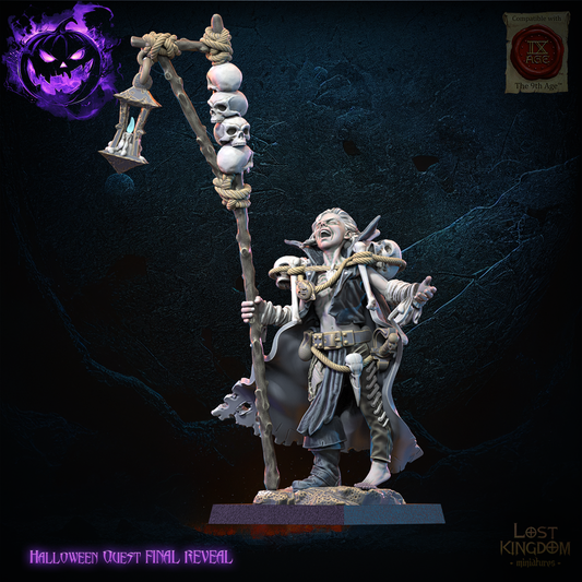 Necromancer with Abomination | Undead of Misty Island | Halloween Quest | Lost Kingdom Miniatures