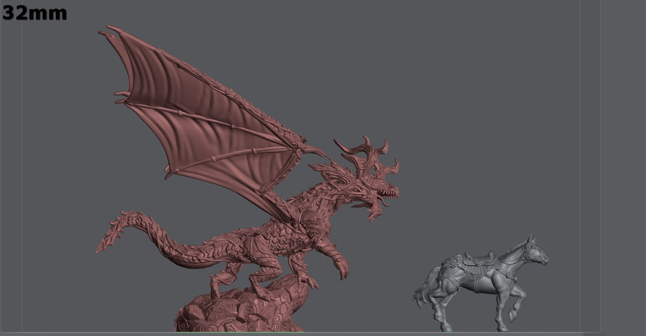 Forest Dragon (Gaelic Wood Elves) | Monster | Resin 3D Printed Miniature | DND | Kyoushuneko