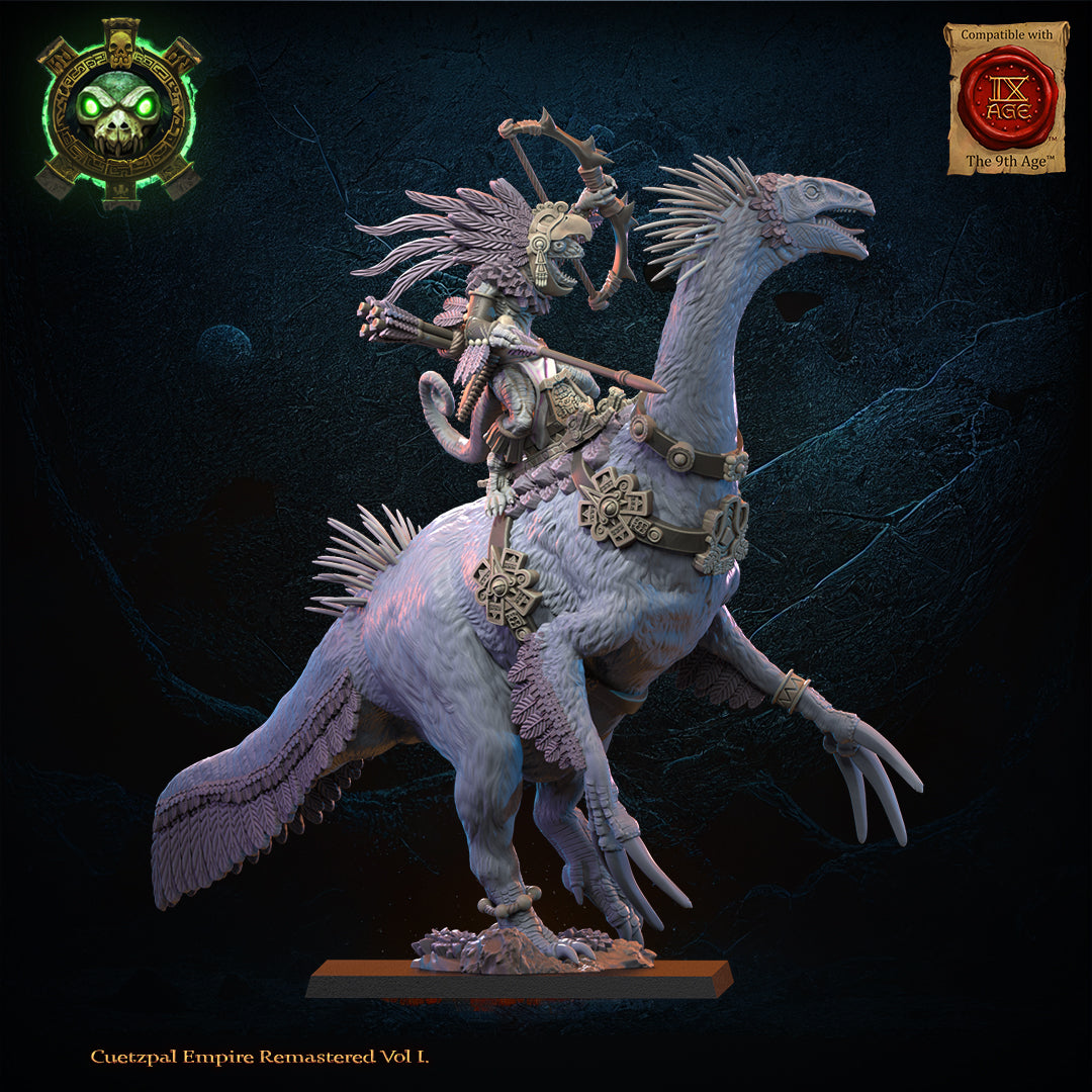 Kuaxotl Heroine on Istetlueyak | Saurian Ancients | Lost Kingdom Miniatures
