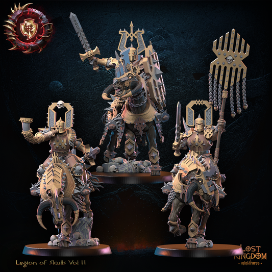 Skull Knight Command Group | Legion of Skulls | Lost Kingdom Miniatures | Kings of War | Tabletop
