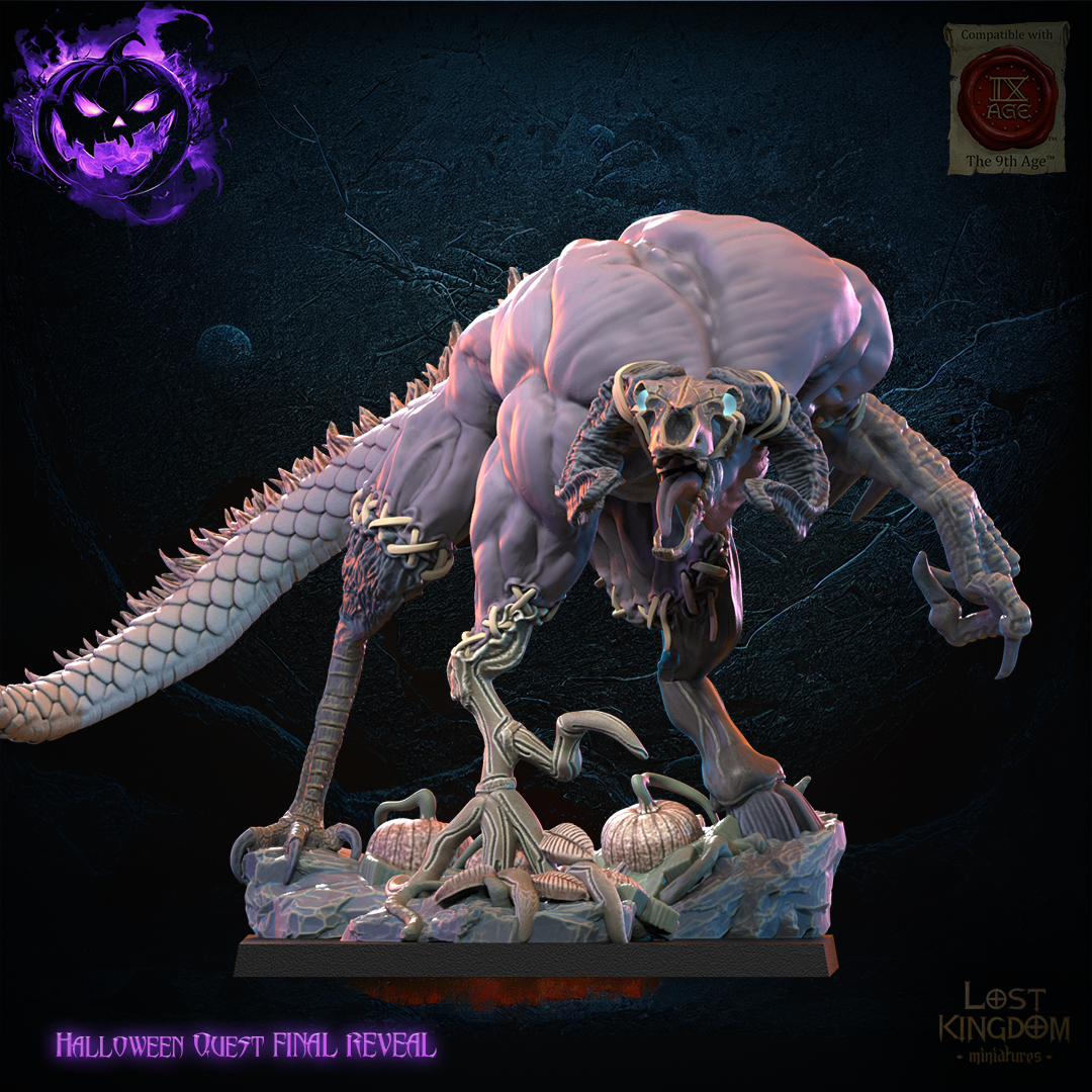 Necromancer with Abomination | Undead of Misty Island | Halloween Quest | Lost Kingdom Miniatures