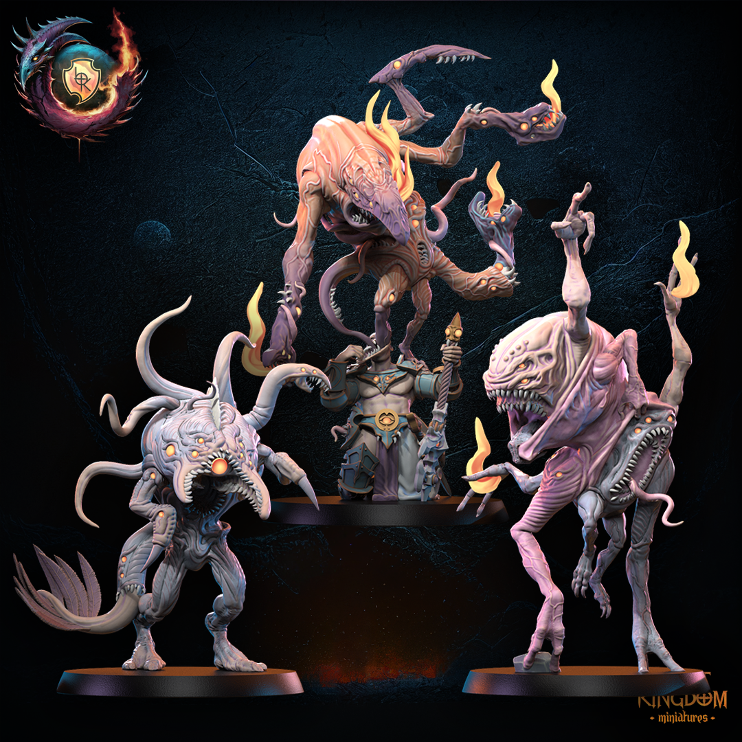 Change Spawns (3x) | Monstrous Infantry | Transfiguration Forces | Lost Kingdom Miniatures | Kings of War | Tabletop