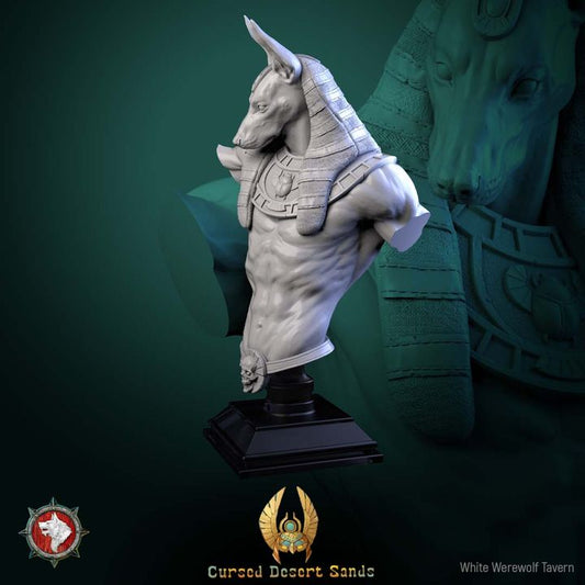 Anhotek, Jackal of the Black Gate - Bust | Cursed Desert Sands | White Werewolf Tavern