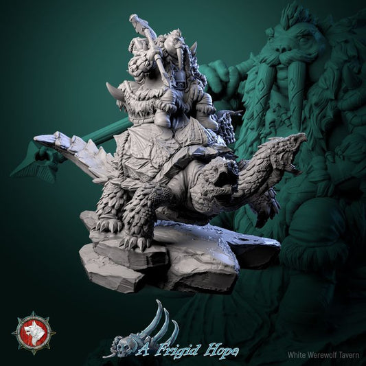 Bjorik The Glacial Nomad - heroic miniature | A Frigid Hope | 75 mm scaled model | White Werewolf Tavern