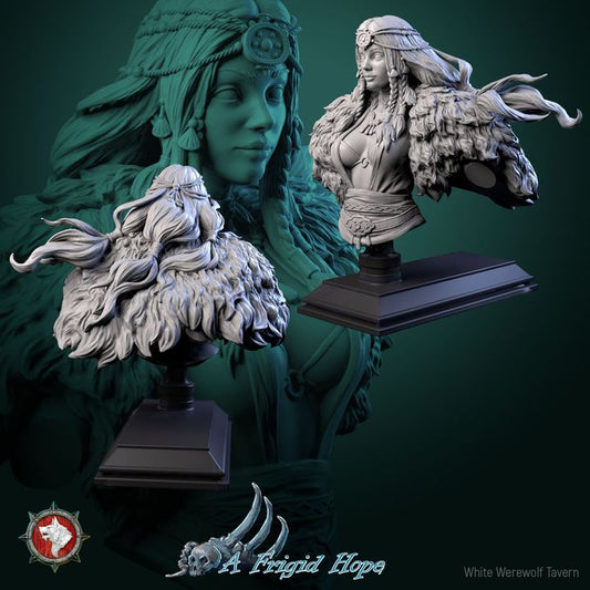 Kaelia, Witch of the Frozen Veil - Bust | A Frigid Hope | White Werewolf Tavern