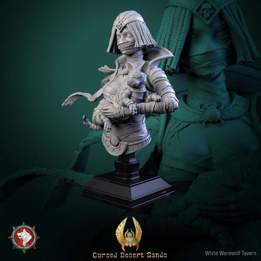 Khepra of the Hollow Court - Bust | Cursed Desert Sands | White Werewolf Tavern