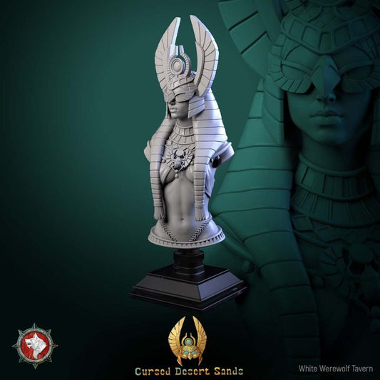 Sekhara the Lion Mother - Bust | Cursed Desert Sands | White Werewolf Tavern