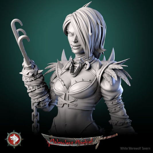 The Crimson Huntress Kali | Malevolent Mischief | 75 mm scaled model | White Werewolf Tavern