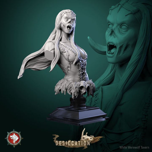 Zombie Barbarian Female - Bust | Desiccation | White Werewolf Tavern