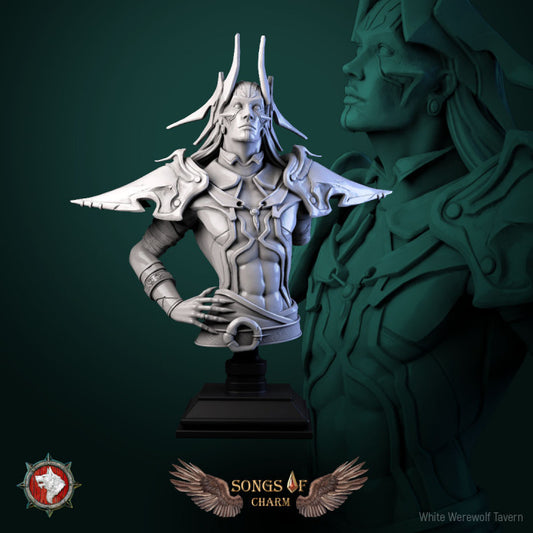 Brouss the Light Hand | Songs Of Charm | Bust | Resin 3D Printed Miniature | White Werewolf Tavern