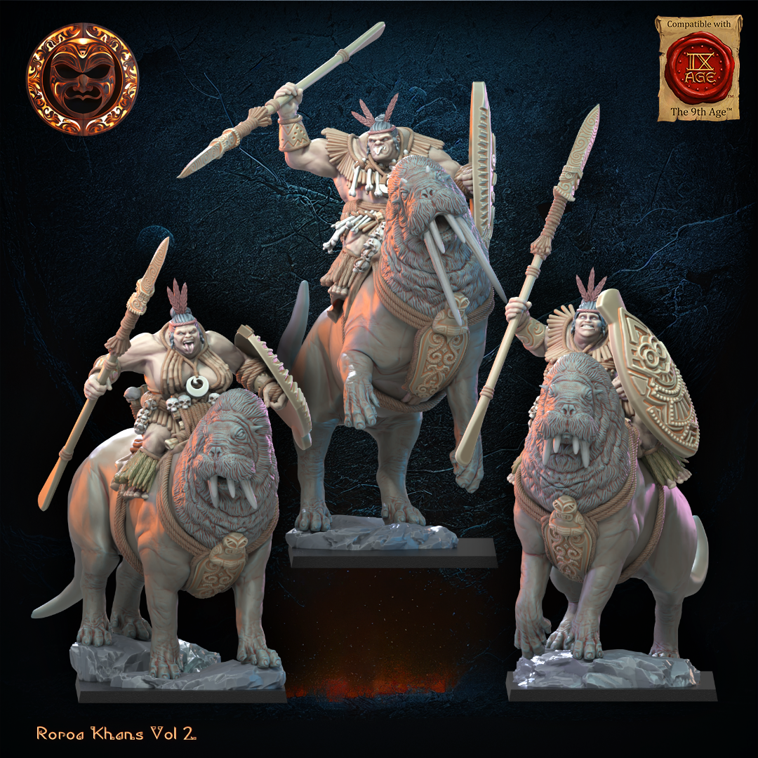 Tusker Cavalry | Roroa Khans | Lost Kingdom Miniatures