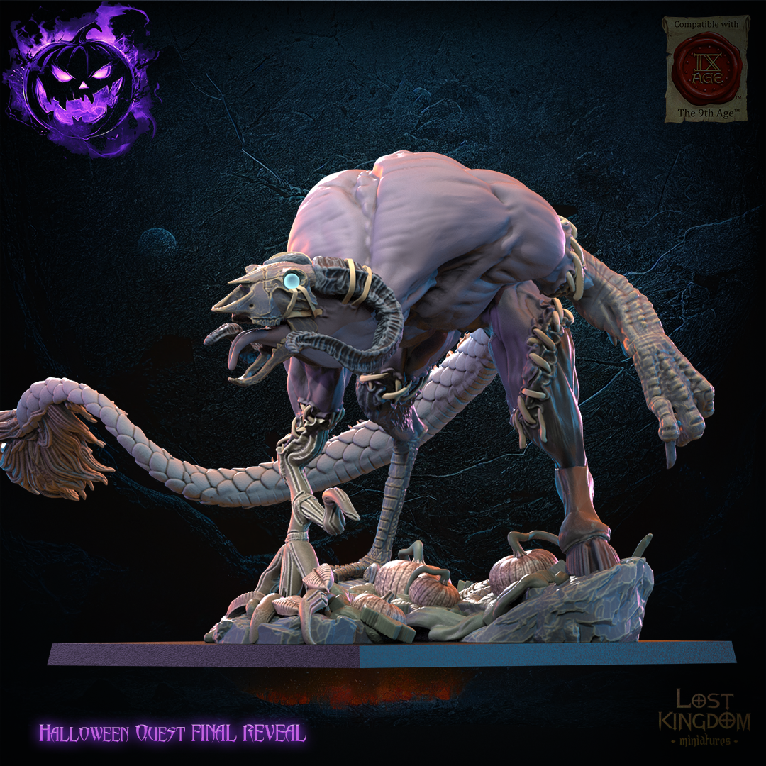 Necromancer with Abomination | Undead of Misty Island | Halloween Quest | Lost Kingdom Miniatures