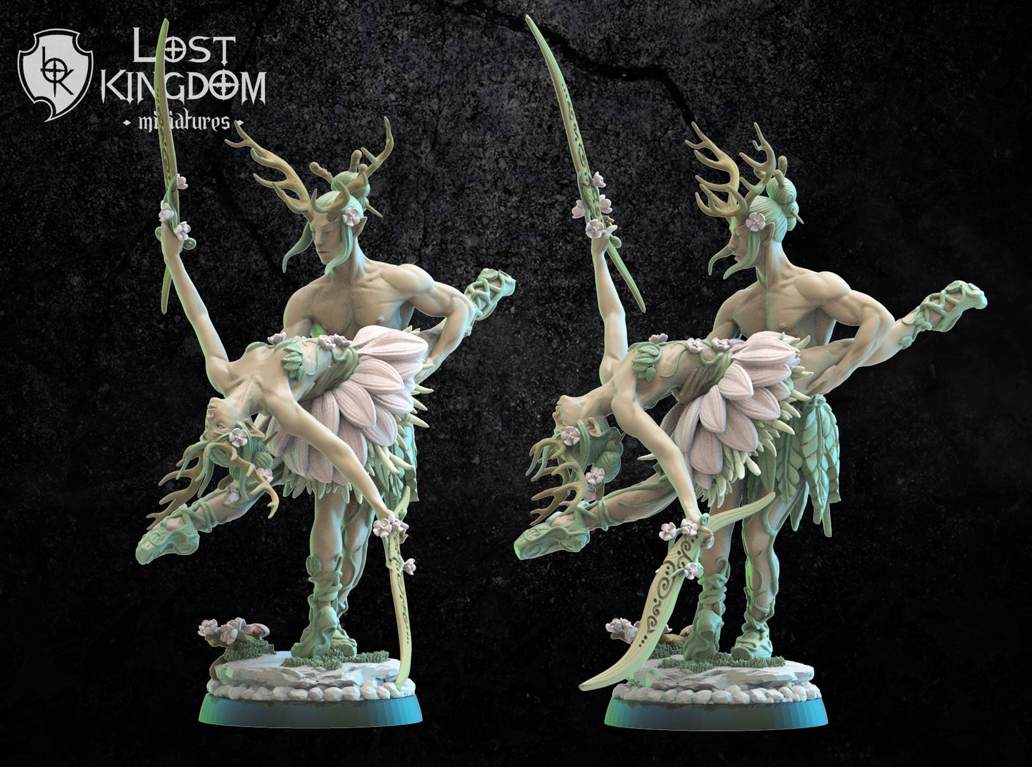 Kyomi & Haru, The Eternal Dancers | Mori / Wood Elves | Lost Kingdom Miniatures