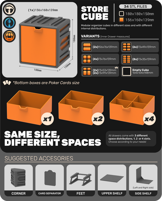 Modular Cube Pro Organizer - Storage Cubes | Txarli Factory