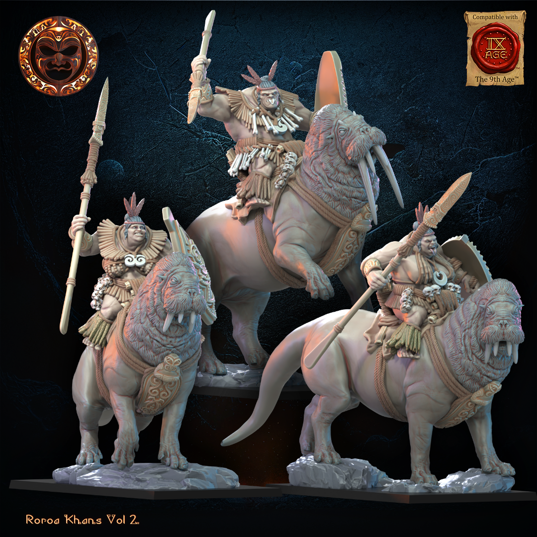 Tusker Cavalry | Roroa Khans | Lost Kingdom Miniatures