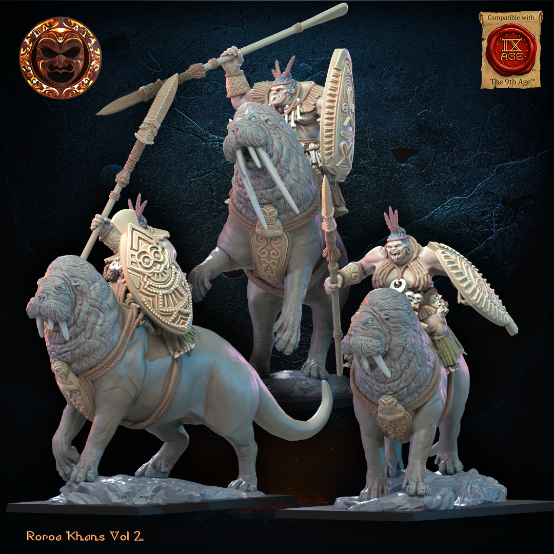 Tusker Cavalry | Roroa Khans | Lost Kingdom Miniatures