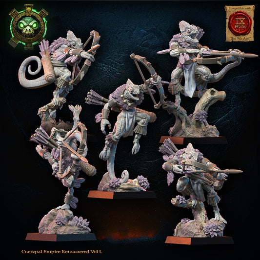 Cuetzpalli Regiment With Bows | Saurian Ancients | Lost Kingdom Miniatures