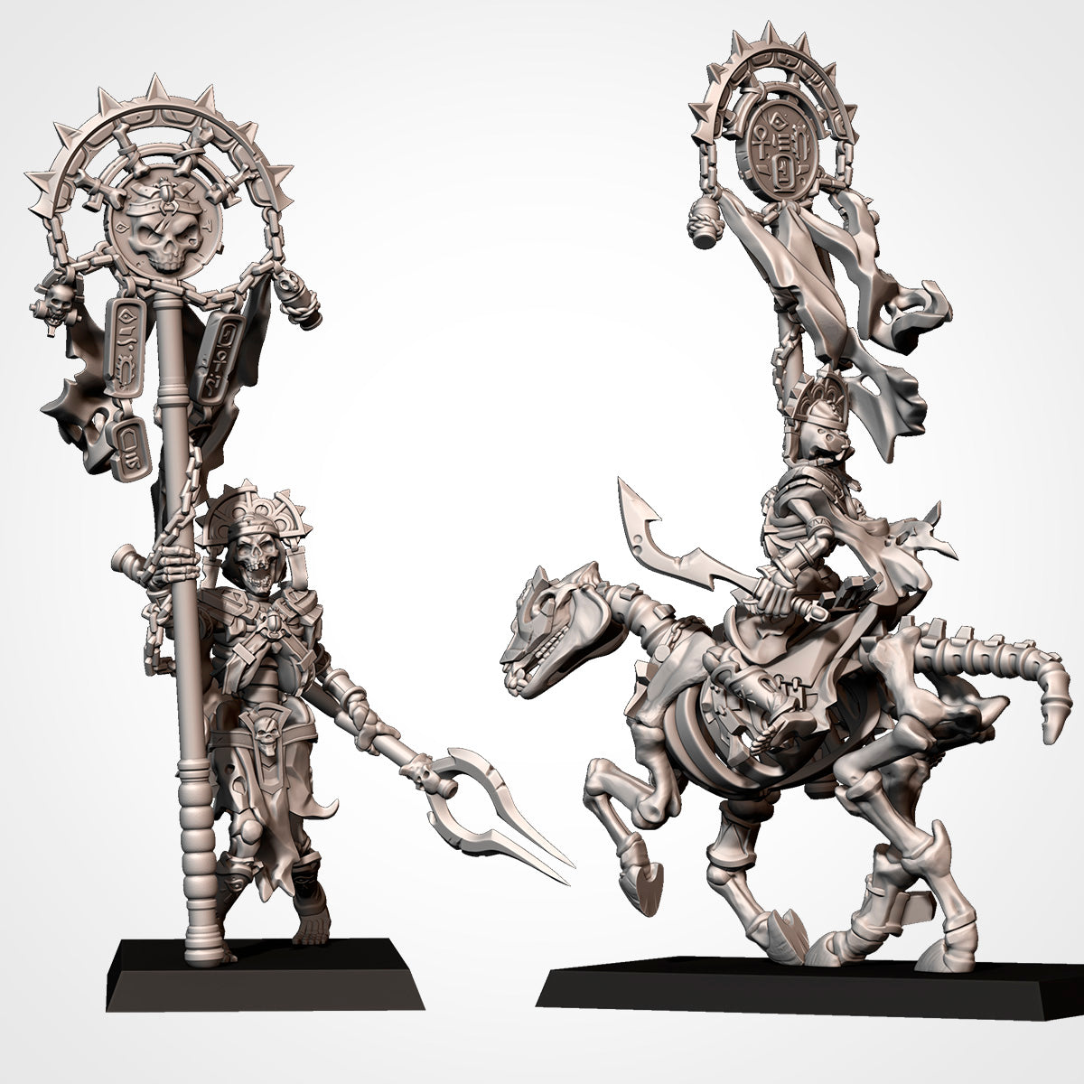 Skeletal Battle Standard Bearer | Txarli Factory | Armies of the Sands