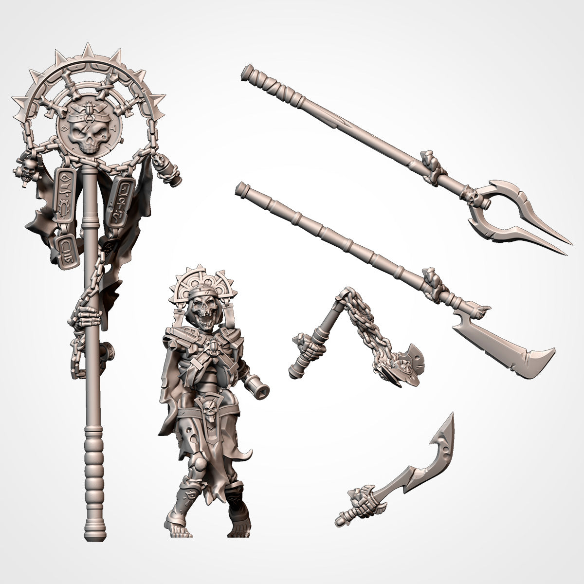 Skeletal Battle Standard Bearer | Txarli Factory | Armies of the Sands