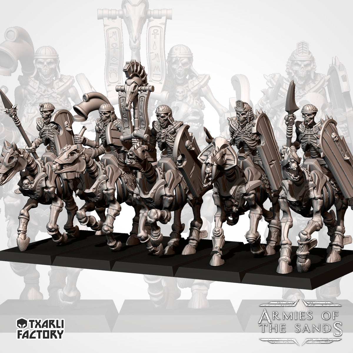 Skeletal Heavy Cavalry | Txarli Factory | Armies of the Sands