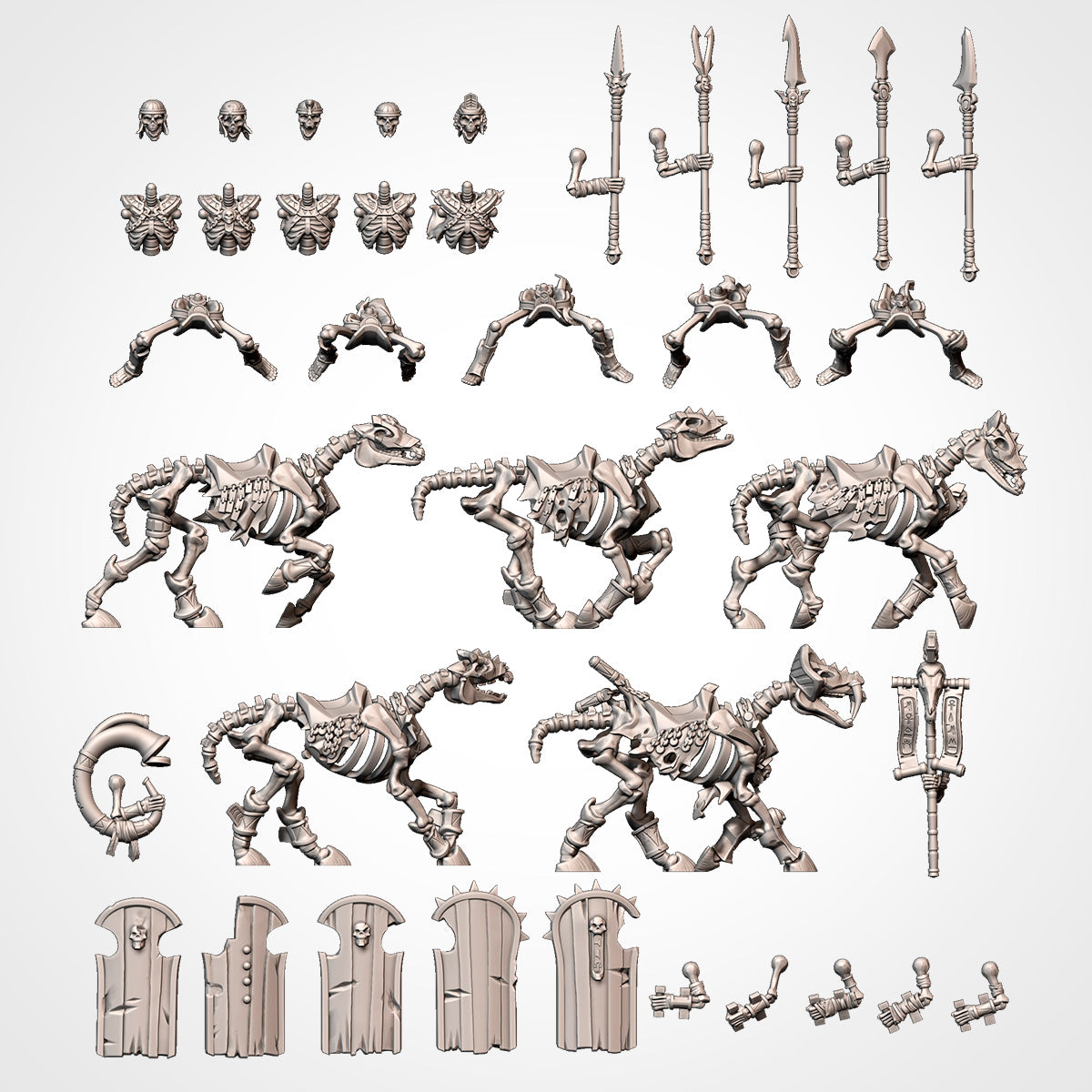Skeletal Heavy Cavalry | Txarli Factory | Armies of the Sands