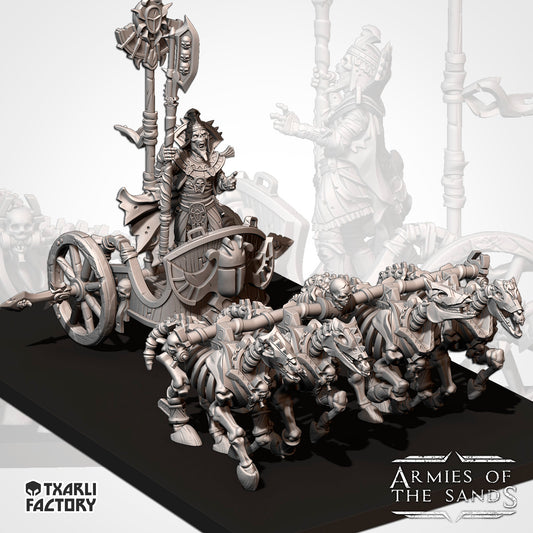 The Big King on Chariot | Txarli Factory | Armies of the Sands | Kings of War | Tabletop