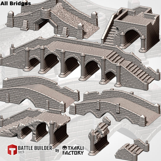 Medieval Bridges | Scatter Terrain | Txarli Factory   | Table Top Gaming