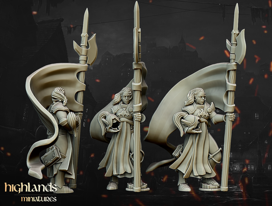 Warriors of the Lady Command Group | Gallia, the Medieval Kingdom | Highlands Miniatures
