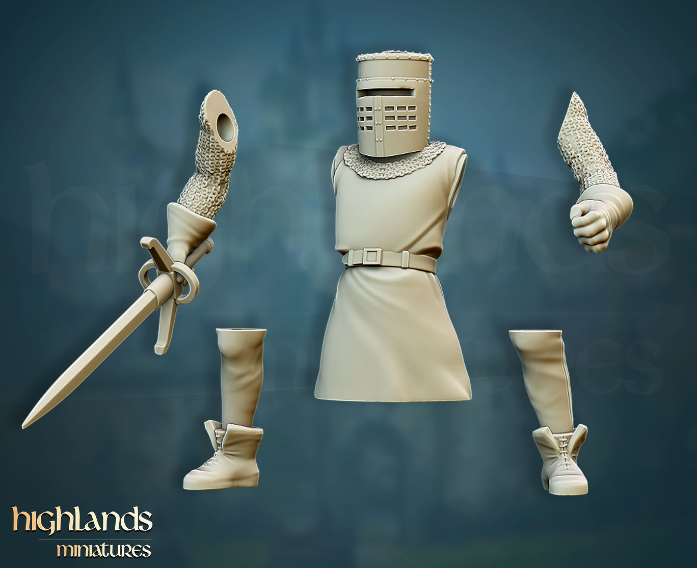 The Black Knight | Gallia, the Medieval Kingdom | Highlands Miniatures