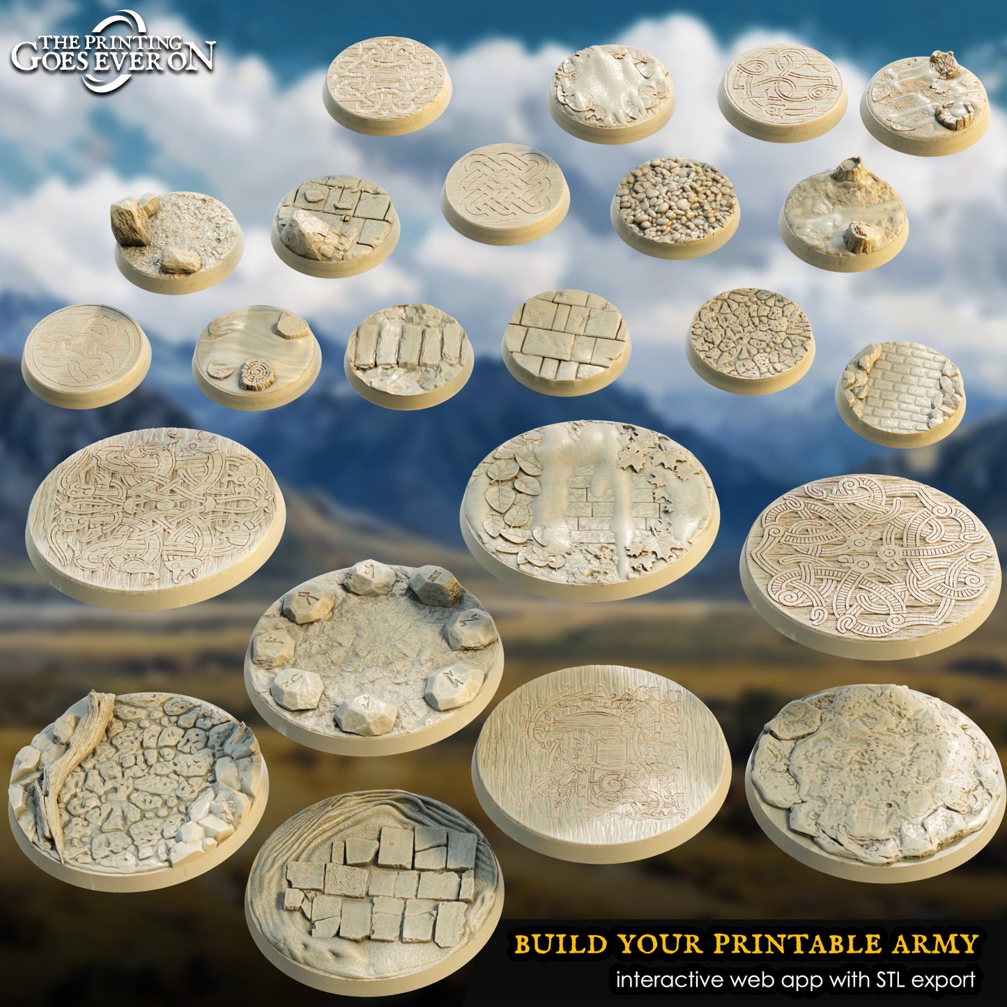 Bits - Sea Raider Bases | Tales of the Sea Raiders | Round Bases | The Printing Goes Ever On